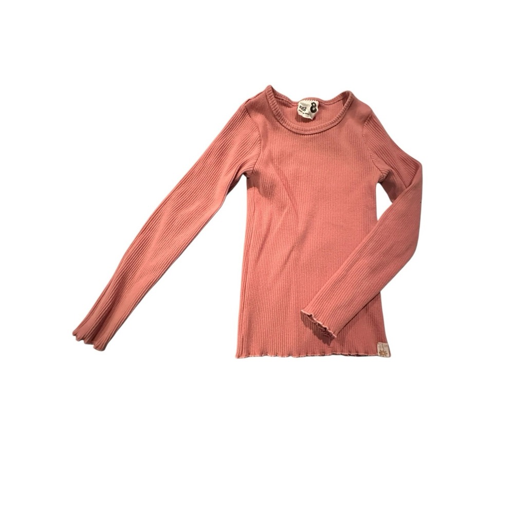 Cotton On Kids Ribbed Thread Crew Neck Sweater Long Sleeve Girls Sz 8 Mauve EUC